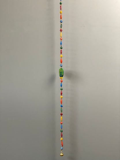 Wooden bead Peacock Motif string garland - Rangeelaa- Fairtrade Sustainable Women's Clothing