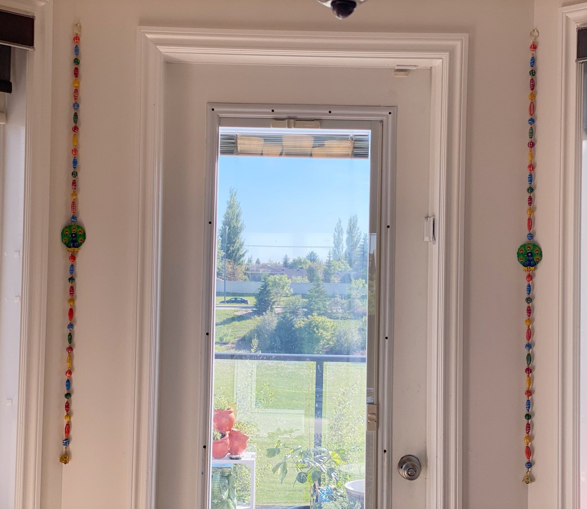 Wooden bead Peacock Motif string garland - Rangeelaa- Fairtrade Sustainable Women's Clothing