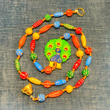 Wooden bead Peacock Motif string garland