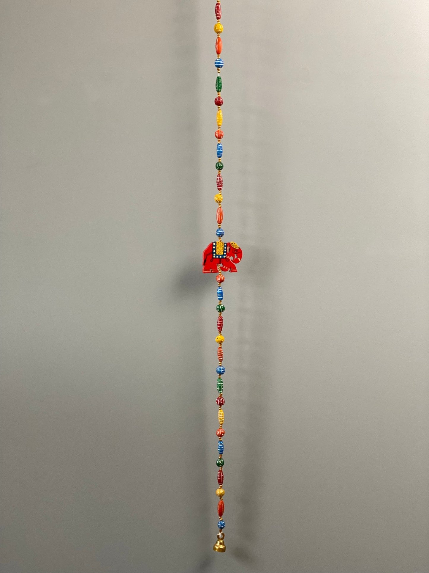 Wooden bead Red Elephant Motif string garland - Rangeelaa- Fairtrade Sustainable Women's Clothing